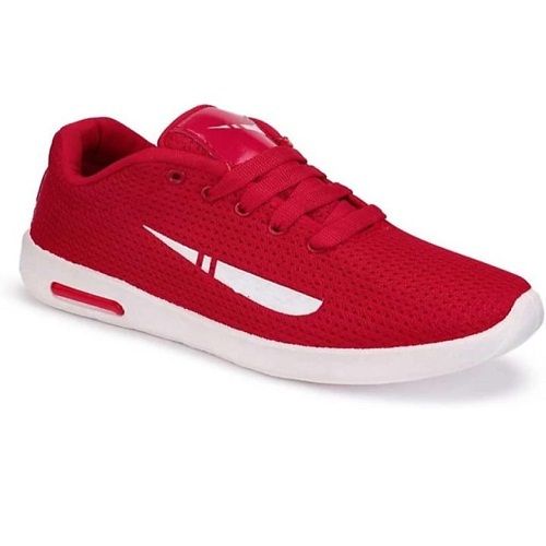 Breathable Red Color Casual Shoes For Men With Premium Quality And Stylish Design