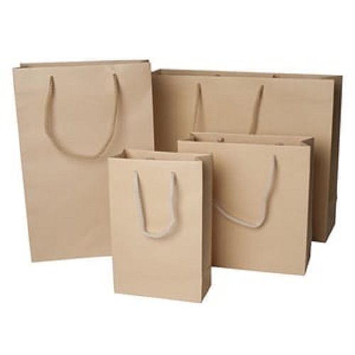 Biodegradable 100% Eco Friendly & Recycled Brown Color Paper Shopping Carry Bag