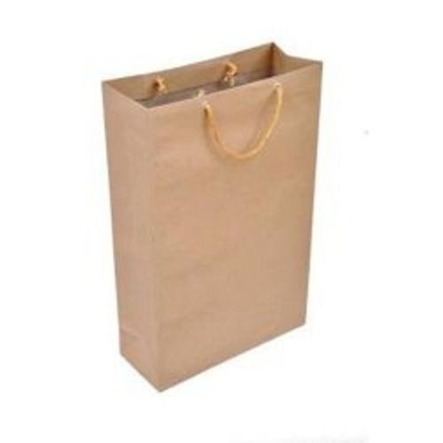 Recyclable 100% Nature Friendly Customized Plain Brown Paper Shopping Carry Bag