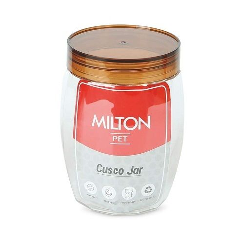 100% Plastic Fiber Milton Plastic Cusco Pet Jars, Leak-proof, Air-tight, For Storage Of Grocery Items