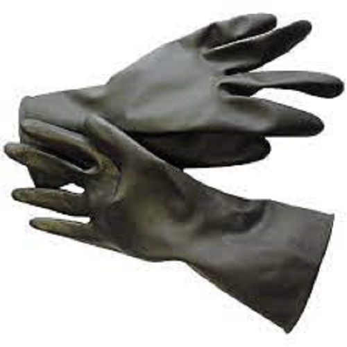 100% Rubber Disposable Construction Black Color Hand Gloves