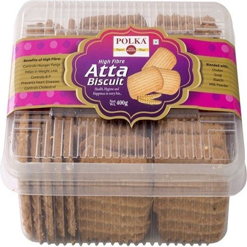 100% Vegetarian Tasty And Delicious High Fibre Atta Cookies Pack Size 400 Gm