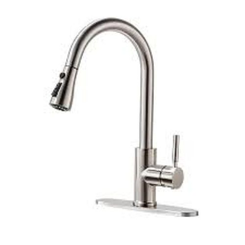 Iron  Stainless Steel Silver Color Tap For Sinks And Basins, Provided Separate Hot And Cold Taps 