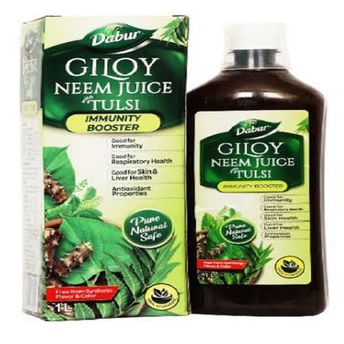 100% Natural Herbal And Organic Giloy Neem Juice With Tulsi, 1 Ltr, Boost Immunity, Improves Digestion, And Reduces Stress