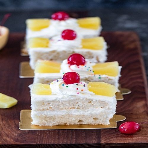 100% Tasty And Delicious Vanilla And Cherry Flavor Cake Pastry