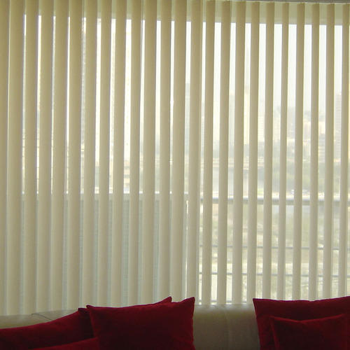 Brown Attractive Pattern Modern Polyester Vertical White Curtain Chip Blind For Window, Office, Home