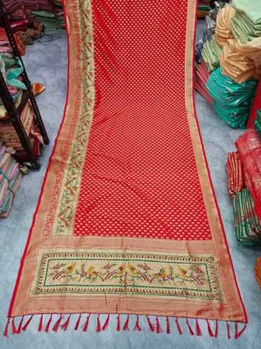 Banarasi Silk Saree With 5.5 Meter Length And Running Blouse Un-Stitched Piece