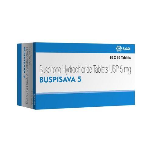  Buspisava Buspirone हाइड्रोक्लोराइड टैबलेट Usp 5mg, 10x10 टैबलेट 