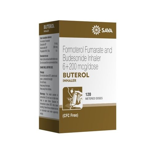 Buterol Inhaler Formoterol Fumarate And Budesonide Inhaler 6+200 Mcg/Dose, 120 Md