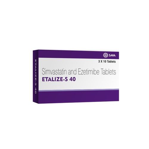 Etalize-S Simvastatin And Ezetimibe Tablets 40Mg, 3X10 Tablets General Medicines