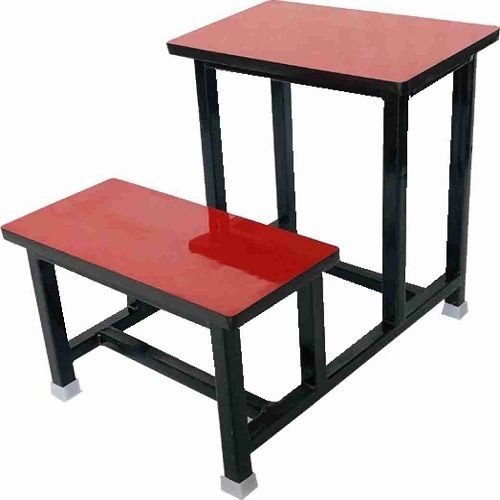 Fine Finished Red Color Wooden Bench For School, Coaching Classes