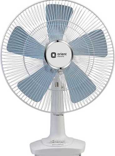 High Speed Cooling White And Blue Tint Electric Wind Pro Desk-60 400Mm Table Fan Blade Diameter: 5 Inch (In)