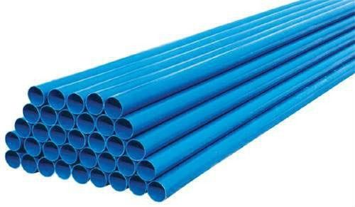 Blue Round Shape Seamless, Cold Rolled Waterline Pvc Plumbing Tubes