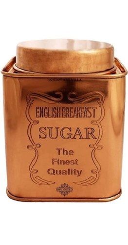 Ruggedly Constructed Breakage Free And Rust Proof Airtight Copper Sugar Container