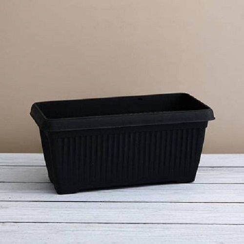  100% Plastic Black Colour Extra Large 70Cm Long Garden Planter Pot, Plastic Trough Raised Planter Dimensions: 27.56 X 11.81 X 9.84 Inch (In)