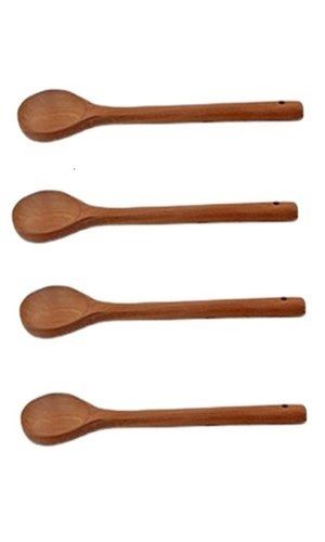 12 Inch Brown Eco Friendly Wooden Spoon With Fine Finish And Attractive Designs