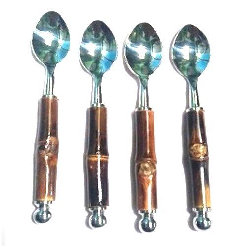 Beautiful Engraved Design Mt Creation Silver Coffee Spoon With Easy Grip Design