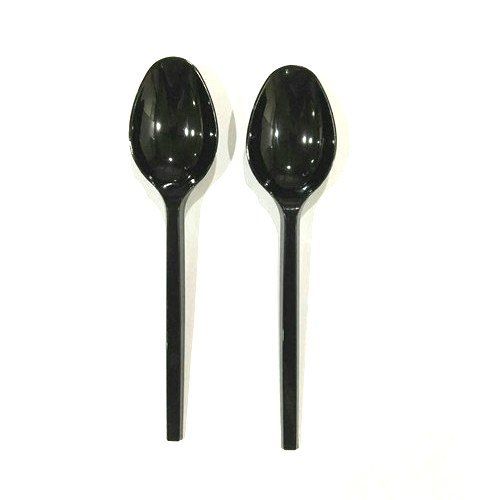 Black Color Eco Friendly Disposable Plastic Spoon With Sleek Design And Custom Design