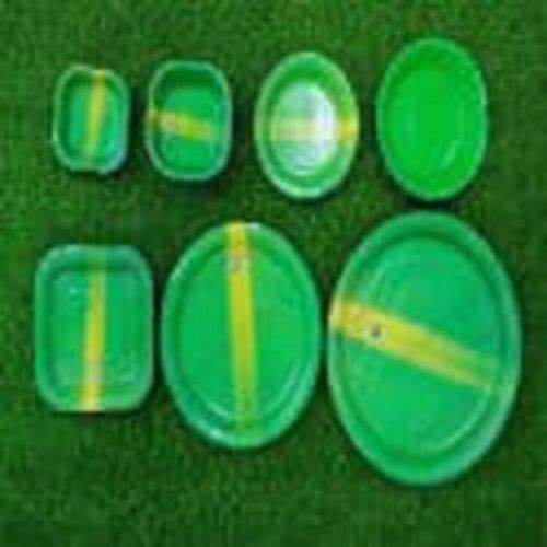 Eco Friendly And Durable 100% Disposable Green Color Paper Plates, Biodegradable And Edible