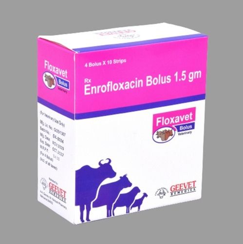  Enrofloxacin Bolus Floxavet, बैक्टीरियल संक्रमण, मूत्र पथ, टॉन्सिल, साइनस, नाक, गला, महिला जननांग अंग, कोमल ऊतकों और फेफड़ों का उपचार 