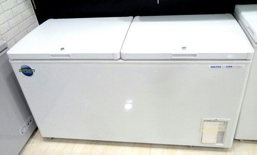 Large Size White And Grey Colour Double Door Voltas Deep Freezer Power Source: Electrical