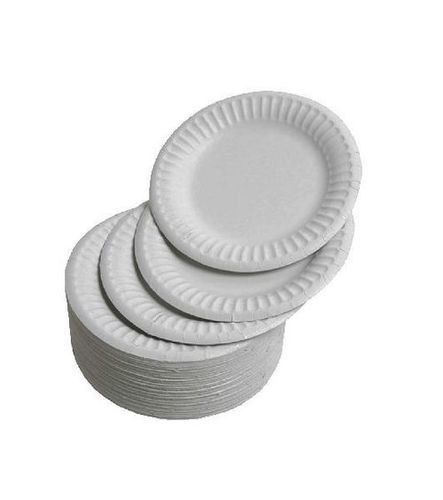 Light Weight And Easy To Store Disposable White Paper Plates With Non Toxic