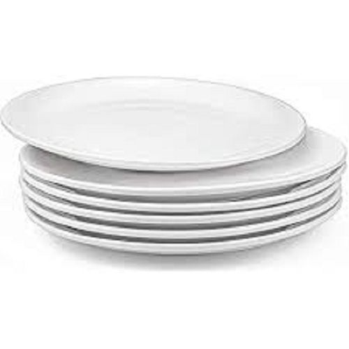 Light Weight White Color Round Disposable Plastic Plates For Event And Party Size: 9.75