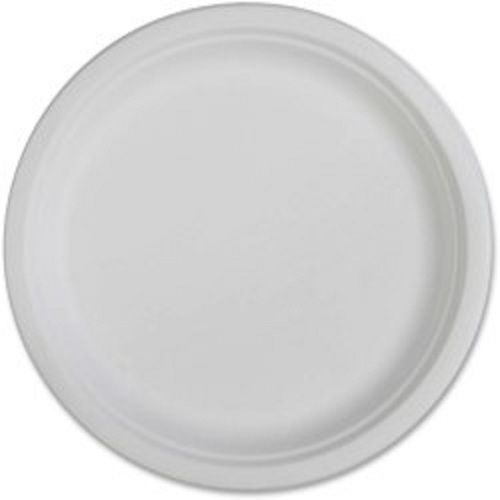 Sugarcane Bagasse Round Light Weight Renewable Disposable Plate With Eco Friendly