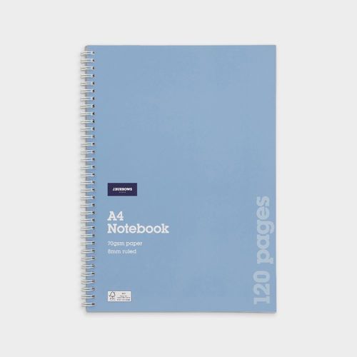 360 Degree Rotation And Easy Page Turning Both Side Plain A4 Spiral Notebook (70 Gsm) Yes