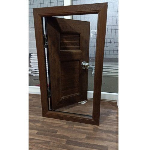 Brown Upvc Casement Entry Doors Swing Type Fine Finish 5-7 Feet In Size Design: Stylish