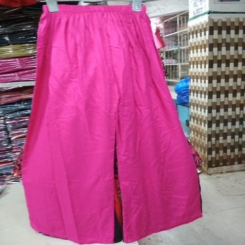 Casual Wear 100% Cotton Pink Color Stylish Straight Fit Palazzo For Ladies