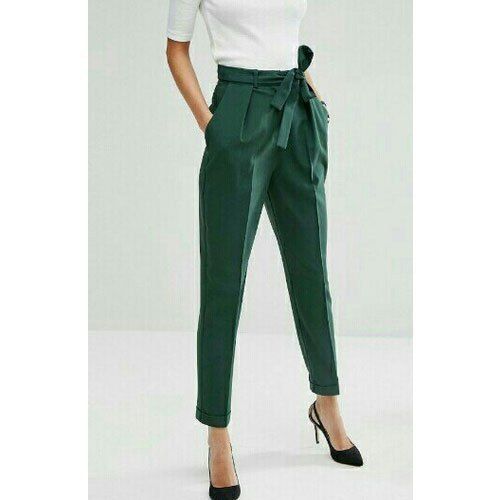 Oxford Sloane Stretch Cotton Paperbag Pants In Black | MYER