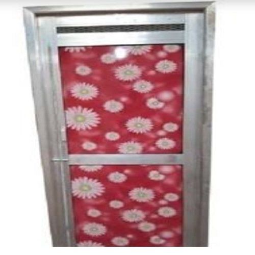 Aluminum Alloy Silver And Red Color Aluminium Doors For Home Hinged Style Decorative Aluminium Doors