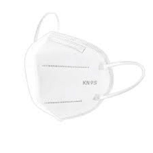 White Color Kn95 Face Mask With High Filtration Polyester Fabric