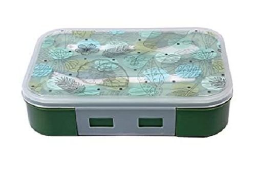 White  Plastic Folding Printed Lunch Box For Kids And Adults