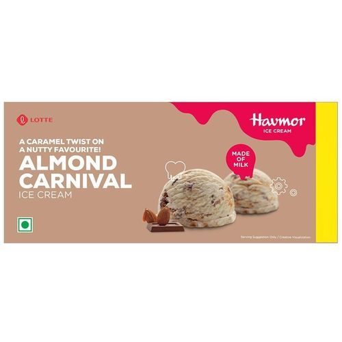 700ml Delicious Taste Havmor Almond Carnival Ice Cream Brick With No Color Added