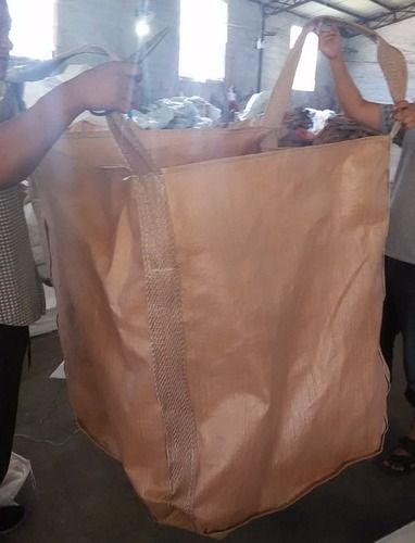 White Easy To Carry Lightweight Wear Resistant And Tear Resistant Brown Pp Woven Bags