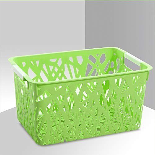 Designer Glossy Finish Plastic Storage Basket - Prolonged Service Life, Easy to Clean, Various Color Options