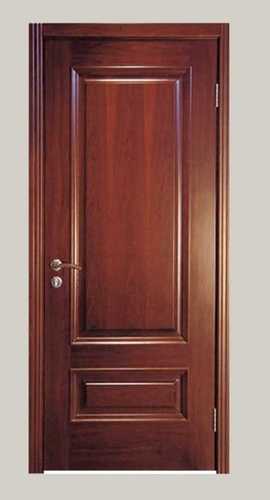 Rectangular Shape Dark Brown Colour Swing Style Polished Wooden Doors 