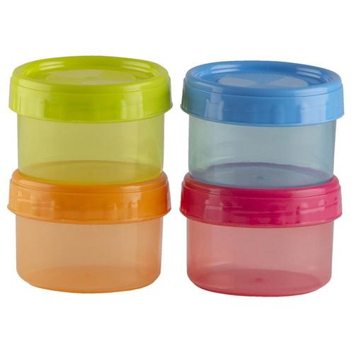 300 Ml Home One Twisty Assorted Plastic Container With Twist Top Lid (Set Of 4)  Capacity: 2 Kg/Day