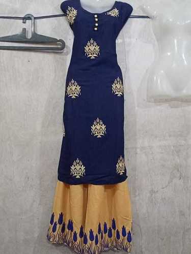 Indian Ladies Suits Made From Cotton Full Sleeves Length Machine