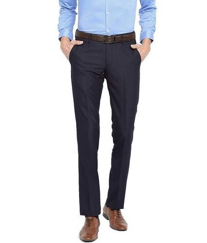 Buy Online Plus Size Men Navy Regular Fit Solid Formal Trousers at best  price  Plussin