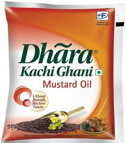 Dhara A Grade 100% Pure Cold Pressed Yellow Mustard Seed Oil for Cooking