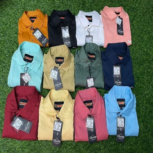 Glossy Silk Weave Plain Dyed Casual And Formal Wear Mens Shirts