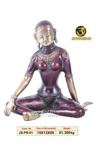 Handmade Divineind Js-pr-01 Brass Goddess Parvati Uma Statue