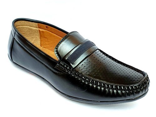 Leather Highly Comfortable Black Color Mens Loafers Shoes