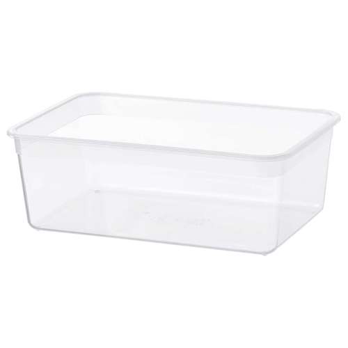 Robust Design Easy To Clean Transparent Rectangular Plastic Food Container Capacity: 2 Kg/Day