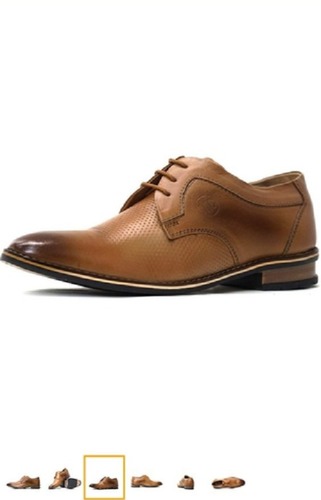 Round Toe Stylish Look Monti Charlie Branded Brown Shoes For Mens Heel Size: Medium