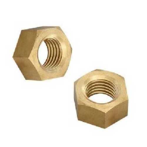 Rust Proof Golden Colour Polished Brass Hex Nut For Fastener And Machine