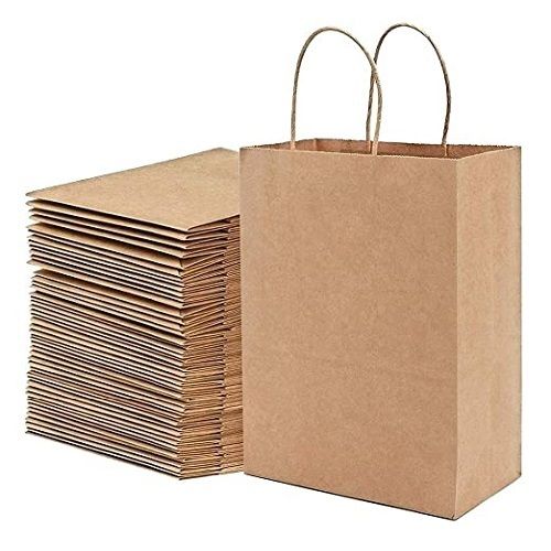 Brown Color Disposable Paper Carry Bag